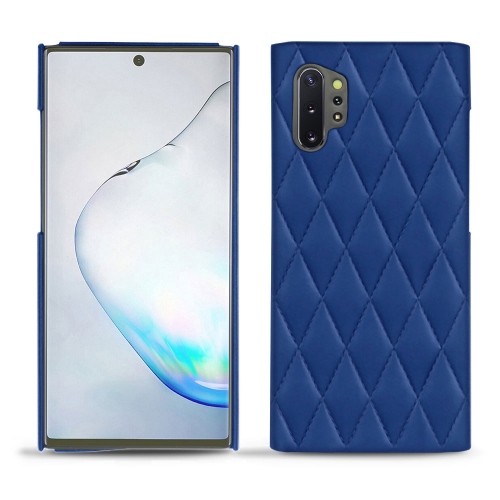 Capa em pele Samsung Galaxy Note10+Bleu océan - Couture ( Nappa - Pantone #15458a) 