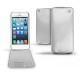 Capa em pele Apple iPhone 5  - Platinium ( Bologna Hi Gloss Metallic - Pantone 877C ) 