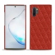 Samsung Galaxy Note10+ leather cover - Papaye - Couture ( Pantone 180C ) 