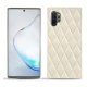 Samsung Galaxy Note10+ leather cover - Blanc escumo - Couture