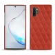 Samsung Galaxy Note10+ leather cover - Arange clouquié - Couture