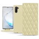 Housse cuir Samsung Galaxy Note10 - Beige - Couture ( Nappa - Pantone 7502C ) 