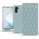 レザーケース Samsung Galaxy Note10 - Bleu ciel - Couture ( Nappa - Pantone 277C ) 