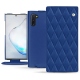 レザーケース Samsung Galaxy Note10 - Bleu océan - Couture ( Nappa - Pantone 293C ) 