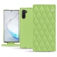 レザーケース Samsung Galaxy Note10 - Vert olive - Couture ( Nappa - Pantone 578U ) 