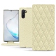 Capa em pele Samsung Galaxy Note10 - Ivoire - Couture ( Sleek P C12 - White ) 