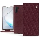 Capa em pele Samsung Galaxy Note10 - Lie de vin - Couture ( Pantone 5115C ) 