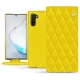 Housse cuir Samsung Galaxy Note10 - Jaune fluo - Couture