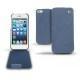 Housse cuir Apple iPhone 5  - Jean vintage ( Roughtcut - Pantone 285U  ) 