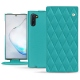 Capa em pele Samsung Galaxy Note10 - Bleu fluo - Couture