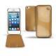 Housse cuir Apple iPhone 5  - Or Maïa ( Bologna Hi Gloss Metallic - Pantone 871C ) 
