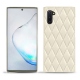 Custodia in pelle Samsung Galaxy Note10 - Blanc - Couture ( Bologna - White ) 