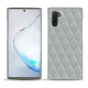 Lederschutzhülle Samsung Galaxy Note10 - Gris - Couture ( Nappa - Pantone W428C ) 
