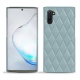 Coque cuir Samsung Galaxy Note10 - Bleu ciel - Couture ( Nappa - Pantone 277C ) 