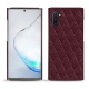 Coque cuir Samsung Galaxy Note10 - Lie de vin - Couture ( Pantone 5115C ) 