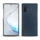 Coque cuir Samsung Galaxy Note10 - Jean vintage ( Roughtcut - Pantone 285U  ) 