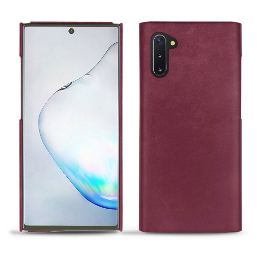 Funda de piel Samsung Galaxy Note10Prune vintage ( Pantone #612434 ) 