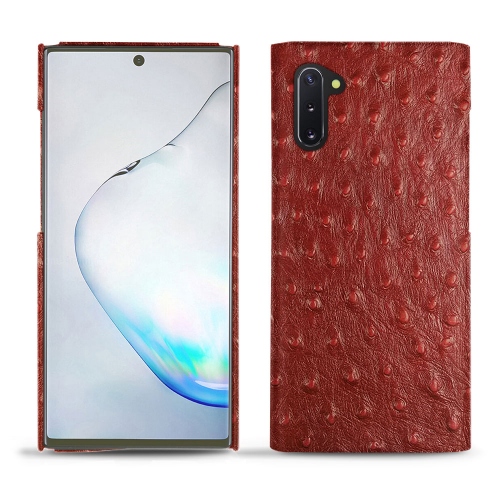 Funda de piel Samsung Galaxy Note10Autruche ciliegia ( Pantone #a4343a ) 