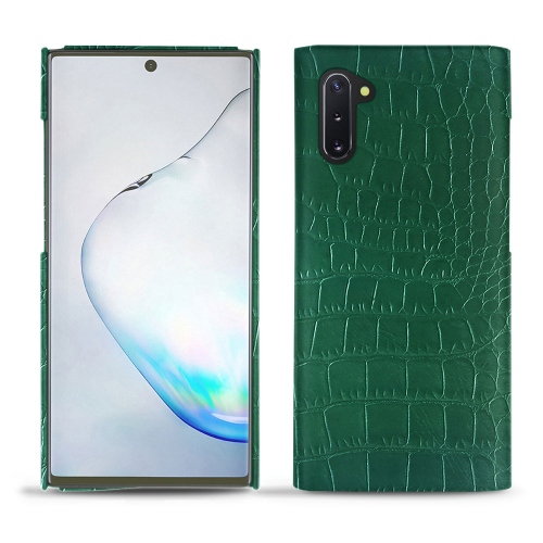 Funda de piel Samsung Galaxy Note10Crocodile pino ( Pantone #173F35 ) 