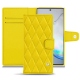 Capa em pele Samsung Galaxy Note10 - Jaune fluo - Couture