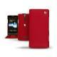 Housse cuir Sony Xperia S  - Rouge ( Nappa - Pantone 199C ) 