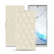 Lederschutzhülle Samsung Galaxy Note10 - Blanc - Couture ( Bologna - White ) 
