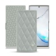 Samsung Galaxy Note10 leather case - Gris - Couture ( Nappa - Pantone W428C ) 