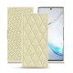 Housse cuir Samsung Galaxy Note10 - Ivoire - Couture ( Sleek P C12 - White ) 