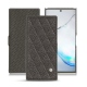 Lederschutzhülle Samsung Galaxy Note10 - Anthracite - Couture ( Pantone 424C ) 