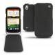 Lederschutzhülle HTC Desire X  - Dark vintage ( Roughtcut - Black#5256 ) 
