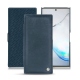 Housse cuir Samsung Galaxy Note10 - Jean vintage ( Roughtcut - Pantone 285U  ) 