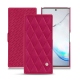 Samsung Galaxy Note10 leather case - Rose fluo - Couture