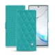 Housse cuir Samsung Galaxy Note10 - Bleu fluo - Couture