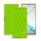 Housse cuir Samsung Galaxy Note10 - Vert fluo - Couture