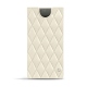 レザーケース Samsung Galaxy Note10 - Blanc - Couture ( Bologna - White ) 