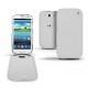 Housse cuir Samsung GT-i9300 Galaxy S III  - Gris ( Nappa - Pantone W428C ) 