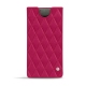Samsung Galaxy Note10+ leather pouch - Rose fluo - Couture