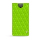 Samsung Galaxy Note10+ leather pouch - Vert fluo - Couture
