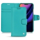 Apple iPhone 11 Pro leather case - Bleu fluo