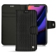 Lederschutzhülle Apple iPhone 11 Pro - Abaca nero