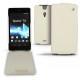 가죽 커버 Sony Xperia TX  - Ivoire ( Sleek P C12 - White ) 