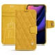 Lederschutzhülle Apple iPhone 11 Pro - Jaune soulèu - Couture