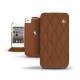 Housse cuir Apple iPhone 4  - Marron - Couture ( Nappa - Pantone 1615C ) 