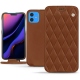 Custodia in pelle Apple iPhone 11 - Marron - Couture ( Nappa - Pantone 1615C ) 