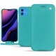 가죽 커버 Apple iPhone 11 - Bleu fluo