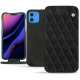 Custodia in pelle Apple iPhone 11 - Negre poudro - Couture