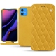 Lederschutzhülle Apple iPhone 11 - Jaune soulèu - Couture