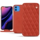 가죽 커버 Apple iPhone 11 - Arange clouquié - Couture