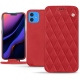Apple iPhone 11 leather case - Rouge troupelenc - Couture