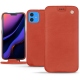 Apple iPhone 11 leather case - Arange clouquié